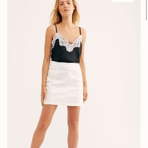 Free People Modern Femme Denim Mini White